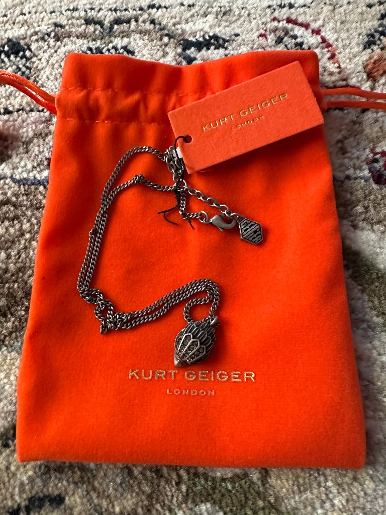 Kurt Geiger Silver Tone Eagle Pendant Necklace 55$